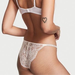 Victoria’s Secret Lace Cheeky Shine Rhinestones Strap Panty XXL